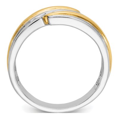 Men's 14K Two-Tone Gold 1/3 ct tw Lab-Grown Diamond Ring – view 3