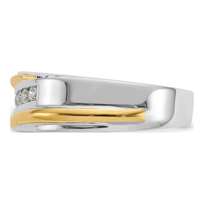 Men's 14K Two-Tone Gold 1/3 ct tw Lab-Grown Diamond Ring – view 4