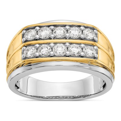 Men's 14K Two-Tone Gold Pol Ring Mounting – view 2