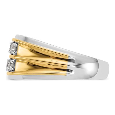 Men's 14K Two-Tone Gold Pol Ring Mounting – view 3