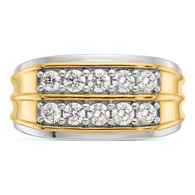 Men's 14K Two-Tone Gold Pol Ring Mounting – view 4