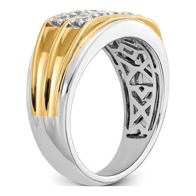 Men's 14K Two-Tone Gold Pol Ring Mounting – view 6