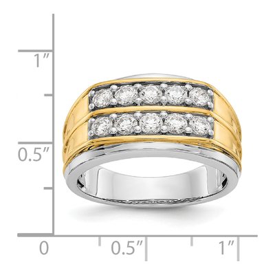 Men's 14K Two-Tone Gold Pol Ring Mounting – view 7