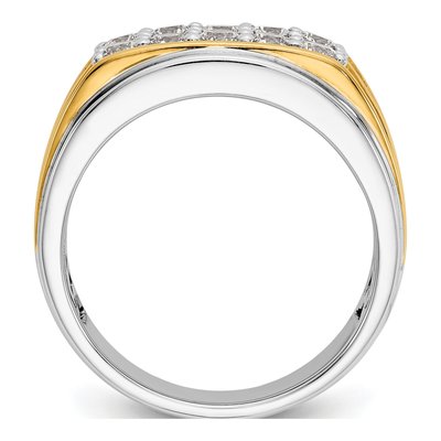 Men's 14K Two-Tone Gold Pol Ring Mounting