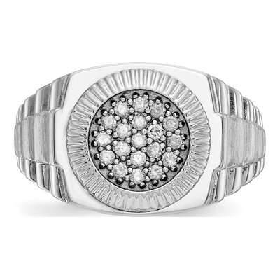 Men's 14K White Gold 1/4 ct tw Lab-Grown Diamond Heirloom Ring – view 4