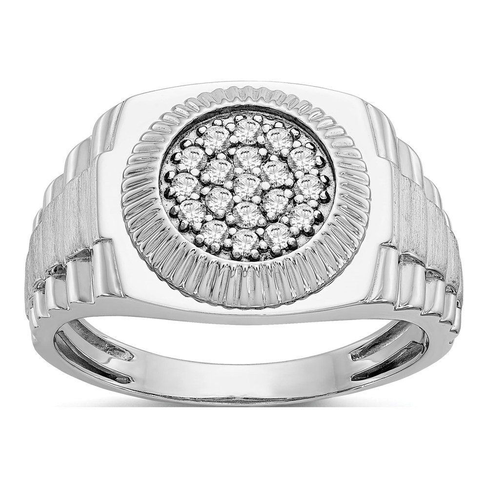 Men's 14K White Gold 1/4 ct tw Lab-Grown Diamond Heirloom Ring