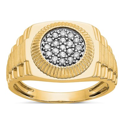 Men's 14K Yellow Gold Ring Mounting