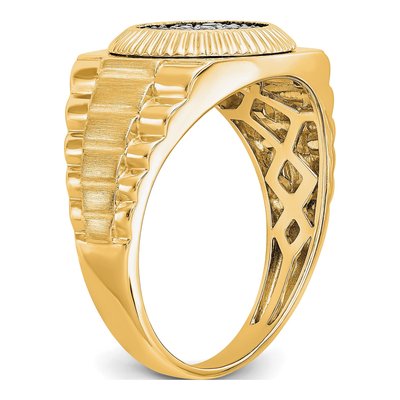 Men's 14K Yellow Gold 1/4 ct tw Lab-Grown Diamond Heirloom Ring – view 6
