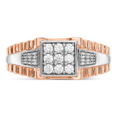 Men's 14K Two-Tone Gold Ring Mounting – view 4
