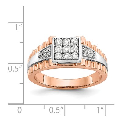 Men's 14K Two-Tone Gold Ring Mounting – view 7