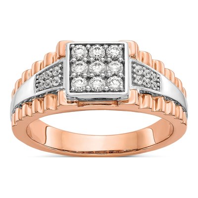 Men's 14K Two-Tone Gold Ring Mounting