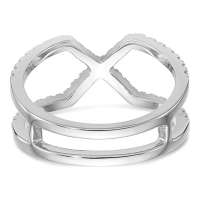 14K White Gold 1/2 ct tw Lab-Grown Diamond Geometric Ring – view 6