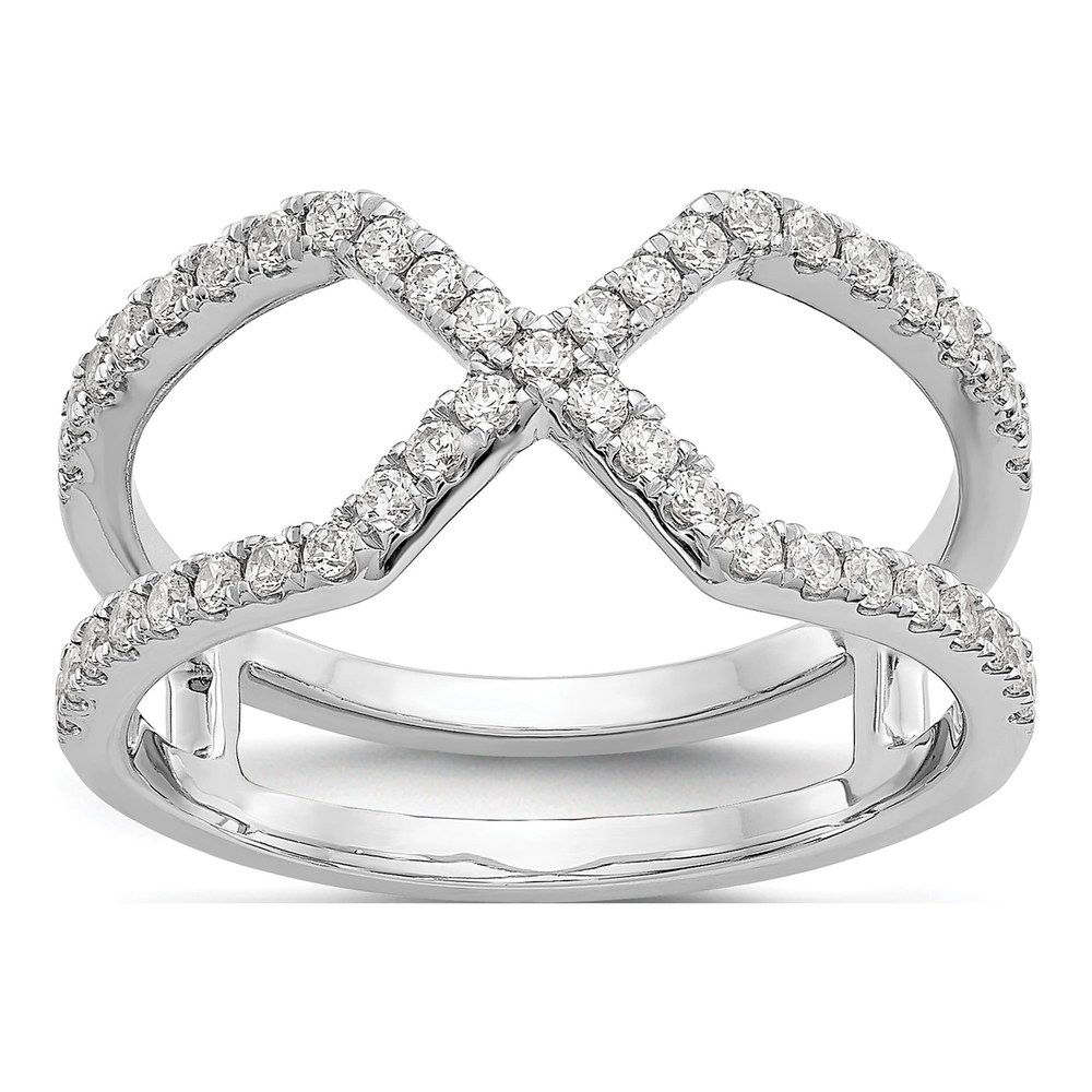 14K White Gold 1/2 ct tw Lab-Grown Diamond Geometric Ring