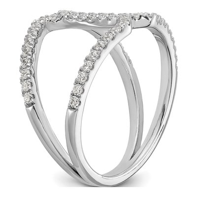 14K White Gold 1/2 ct tw Lab-Grown Diamond Geometric Ring – view 7