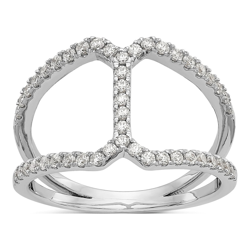 14K White Gold 1/2 ct tw Lab-Grown Diamond Geometric Ring