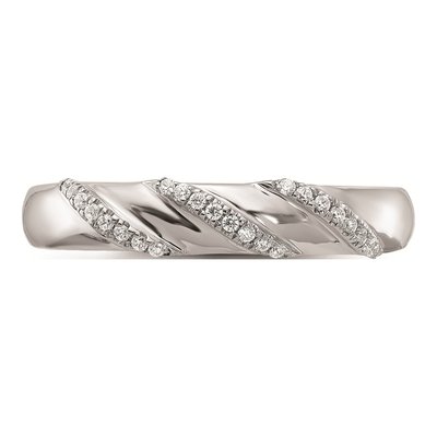 Men's 14K White Gold 1/8 ct tw Diamond Wedding Band – view 4