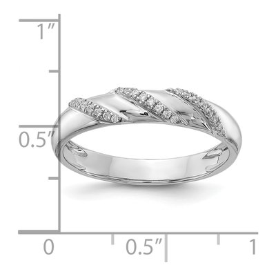 Men's 14K White Gold 1/8 ct tw Diamond Wedding Band – view 7