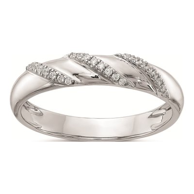 Men's 14K White Gold 1/8 ct tw Diamond Wedding Band