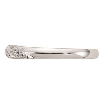 14K White Gold 1/15 ct tw Diamond Trio Wedding Band – view 3