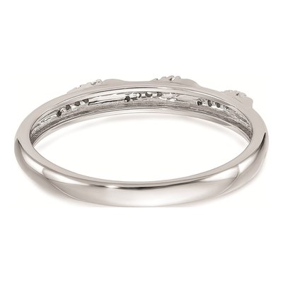 14K White Gold 1/15 ct tw Diamond Trio Wedding Band – view 5