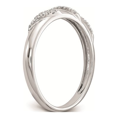 14K White Gold 1/15 ct tw Diamond Trio Wedding Band – view 6