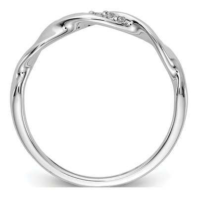 14K White Gold 1/20 ct tw Diamond Twist Ring – view 2