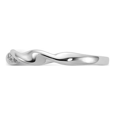14K White Gold 1/20 ct tw Diamond Twist Ring – view 3