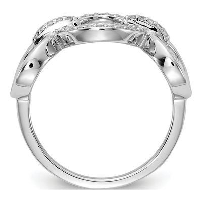 14K White Gold 1/6 ct tw Diamond Fancy Circles Ring – view 3