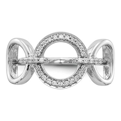 14K White Gold 1/6 ct tw Diamond Fancy Circles Ring – view 5