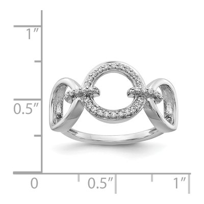 14K White Gold 1/6 ct tw Diamond Fancy Circles Ring – view 6