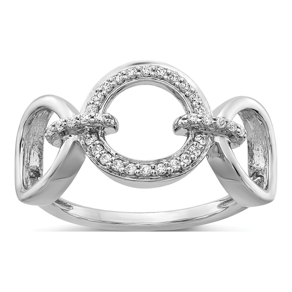 14K White Gold 1/6 ct tw Diamond Fancy Circles Ring