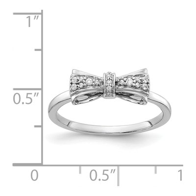 14K White Gold 1/15 ct tw Diamond Bow Ring – view 6