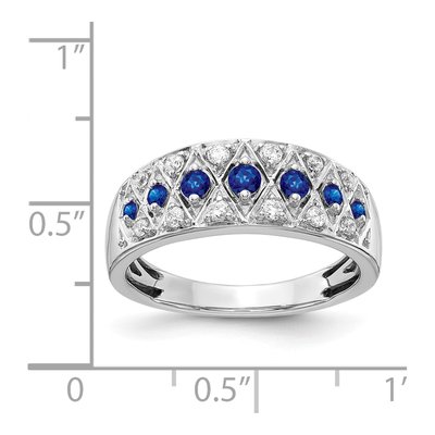 14K White Gold 1/5 ct tw Sapphire & Diamond Ring – view 3
