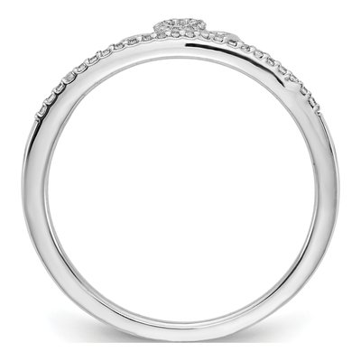 14K White Gold 1/10 ct tw Diamond Tiara Ring – view 2