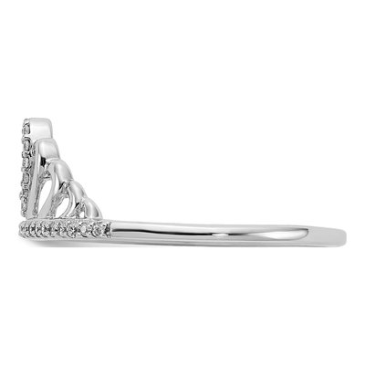 14K White Gold 1/10 ct tw Diamond Tiara Ring – view 3