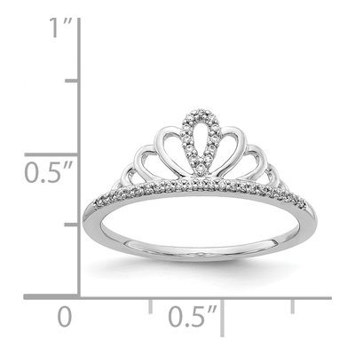 14K White Gold 1/10 ct tw Diamond Tiara Ring – view 5