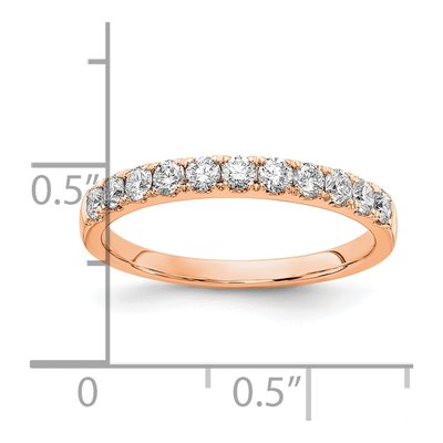 14K Rose Gold 1/2 ct tw Lab-Grown Diamond Wedding Band – view 3