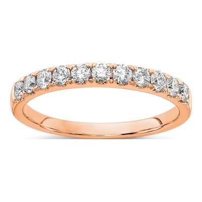 14K Rose Gold 1/2 ct tw Lab-Grown Diamond Wedding Band