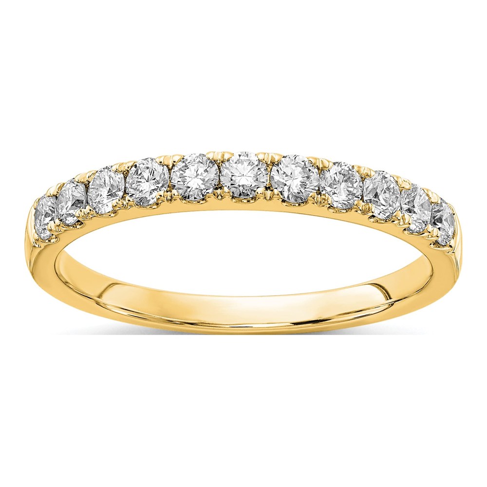 14K Yellow Gold 1/2 ct tw Lab-Grown Diamond Wedding Band