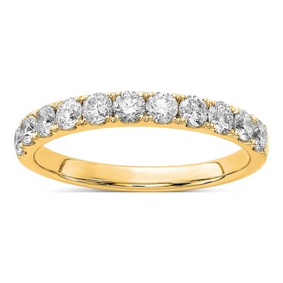 14K Yellow Gold 3/4 ct tw Lab-Grown Diamond Wedding Band