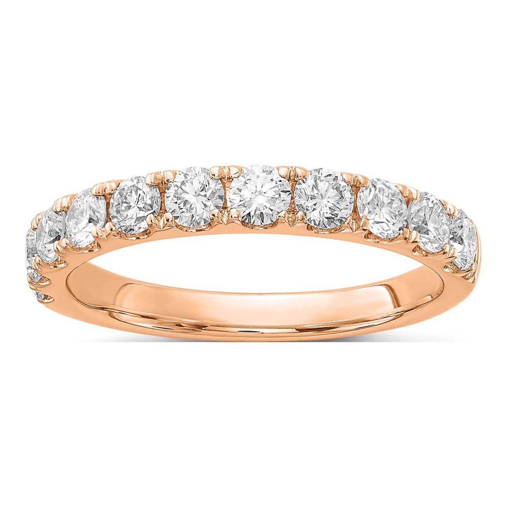14K Rose Gold 1 ct tw Lab-Grown Diamond Wedding Band