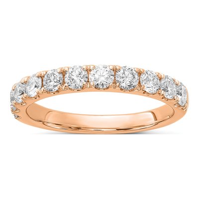 14K Rose Gold 1 ct tw Lab-Grown Diamond Wedding Band