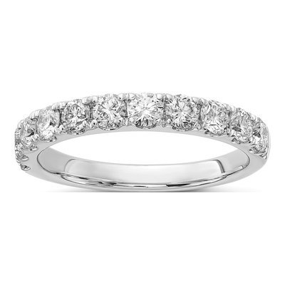 14K White Gold 1 ct tw Lab-Grown Diamond Wedding Band