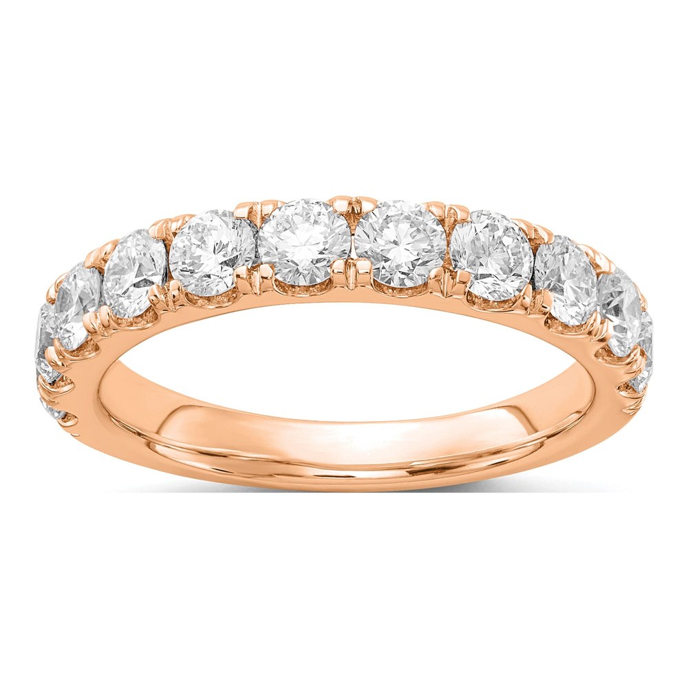 14K Rose Gold 1 1/2 ct tw Lab-Grown Diamond Wedding Band
