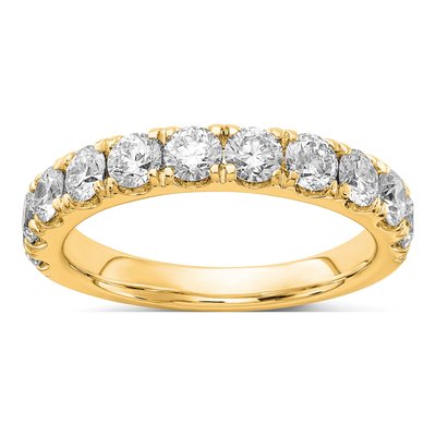 14K Yellow Gold 1 1/2 ct tw Lab-Grown Diamond Wedding Band