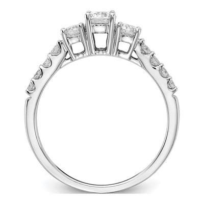 14K White Gold 3/4 ct tw Lab-Grown Diamond 3-Stone Engagement Ring – view 3