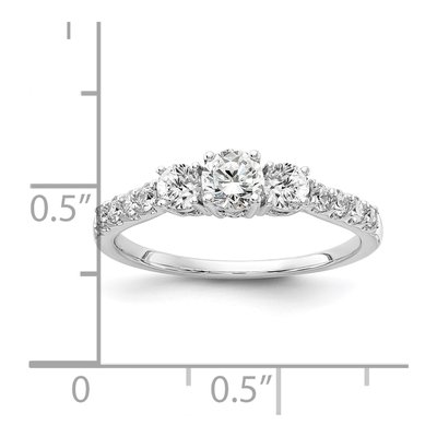 14K White Gold Lab-Grown Diamond Engagement Ring Semi-Mount – view 4
