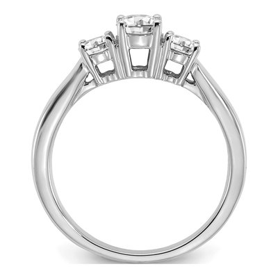 14K White Gold 3/4 ct tw Lab-Grown Diamond Three-Stone Engagement Ring – view 3