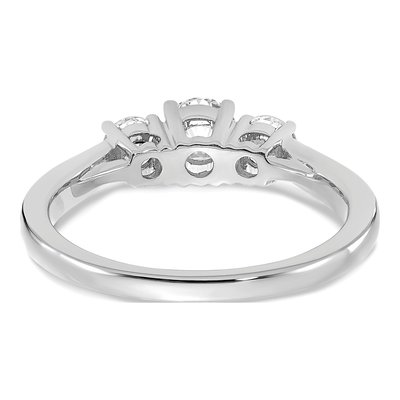14K White Gold 3/4 ct tw Lab-Grown Diamond Three-Stone Engagement Ring – view 6