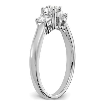 14K White Gold 3/4 ct tw Lab-Grown Diamond Three-Stone Engagement Ring – view 7